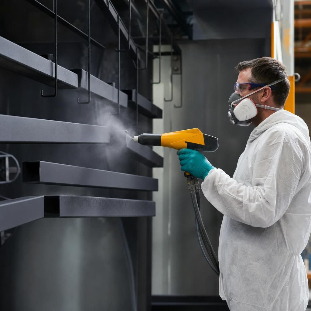 Nylon powder coating on metal