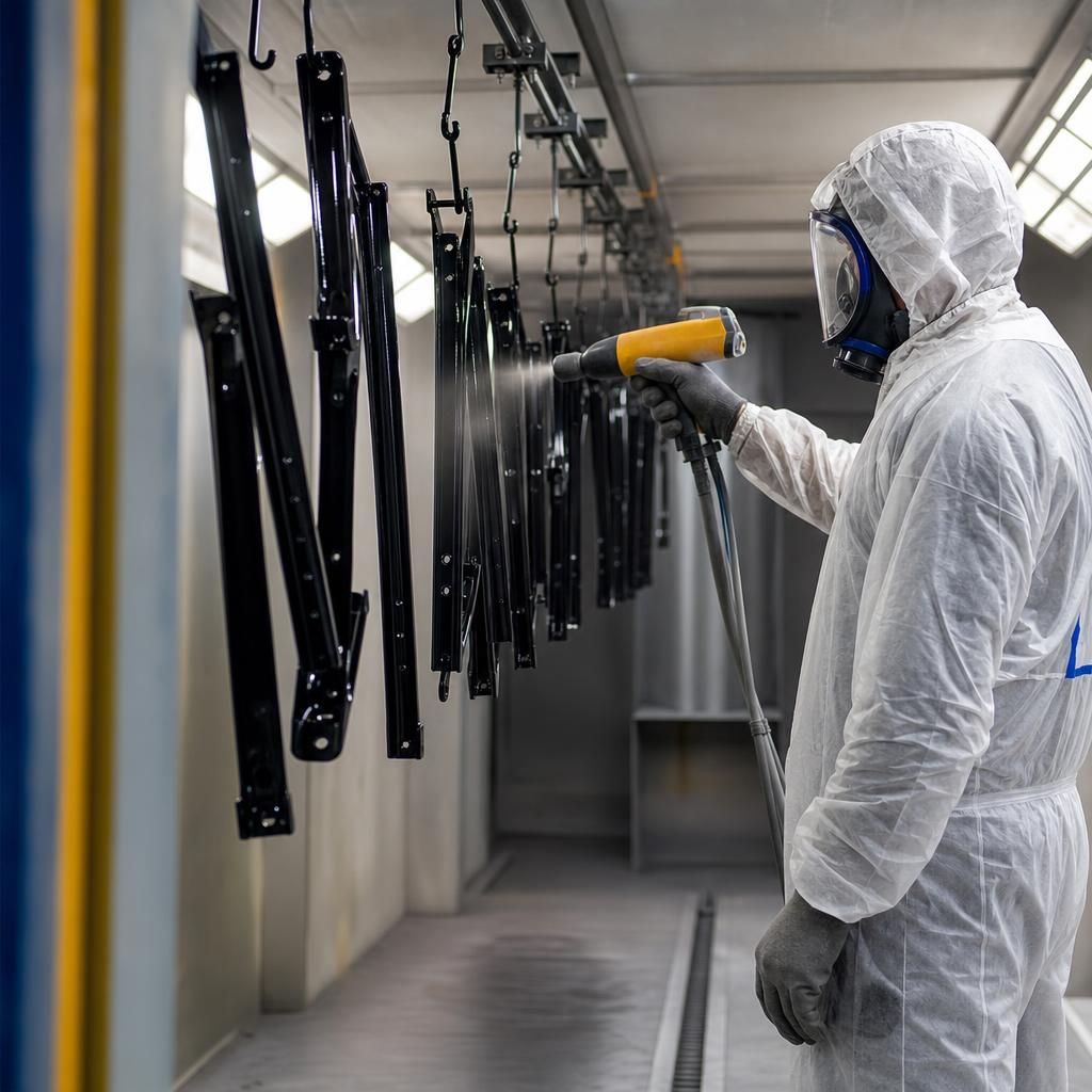Team of experts discussing coating techniques